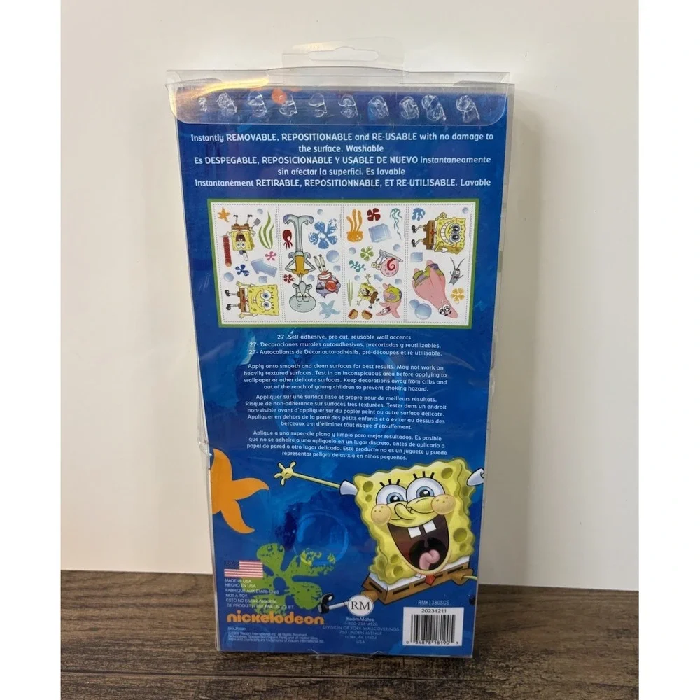 Nickelodeon SpongeBob SquarePants 27 Wall Decals Appliqués Patrick Squidward